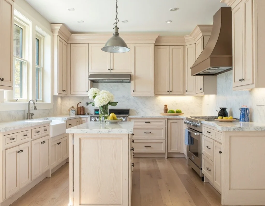 white oak shaker cabinets