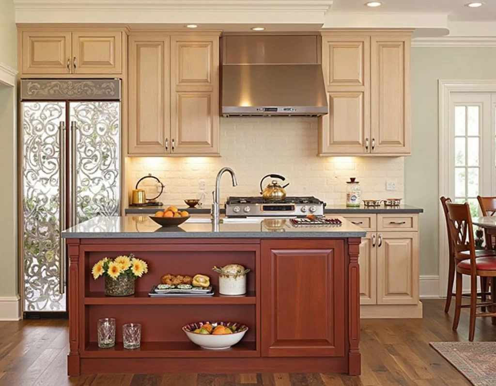 Match Cherry Color Kitchen Cabinets