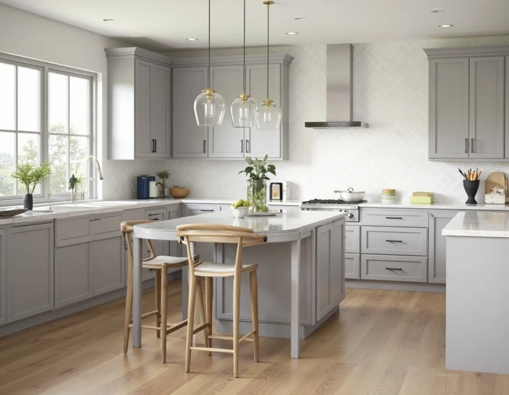 kitchen cabinet and wood floor color combinations