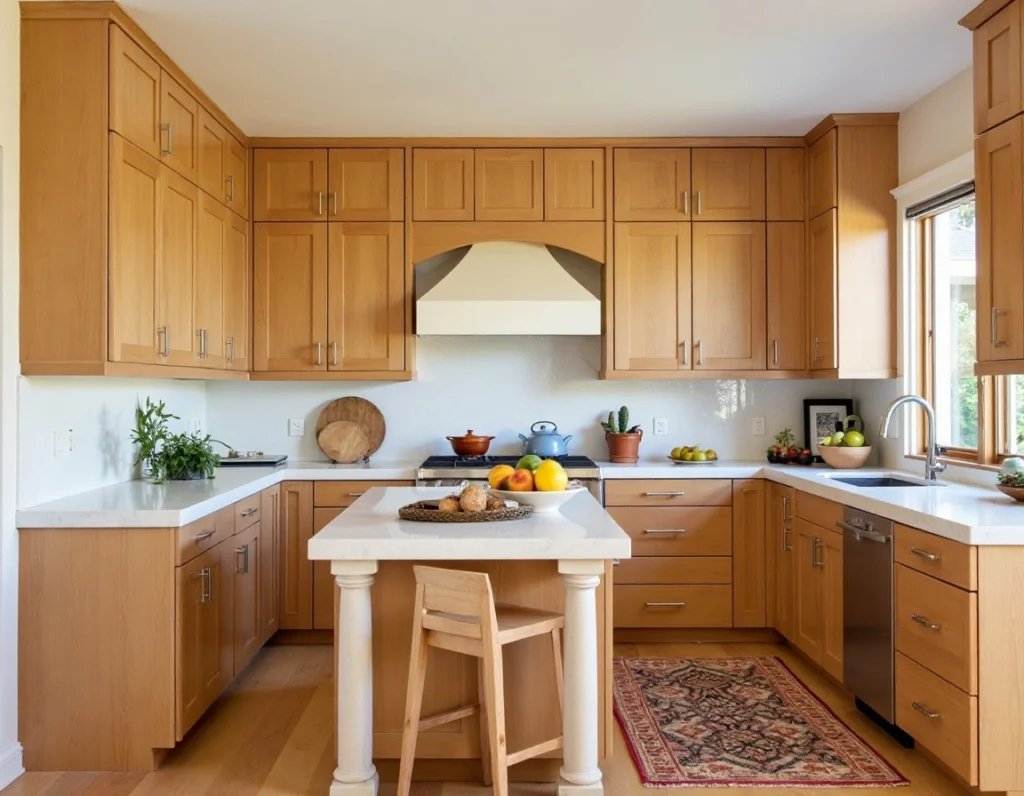 Warm Wood Kitchen Cabinets