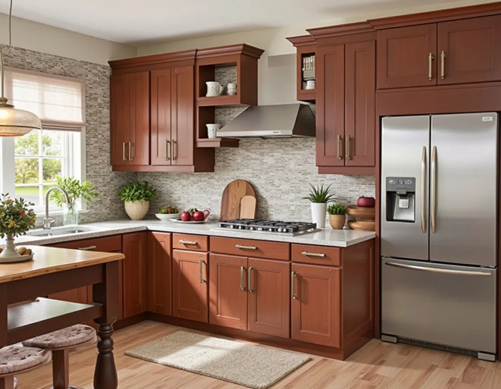 Match Cherry Color Kitchen Cabinets