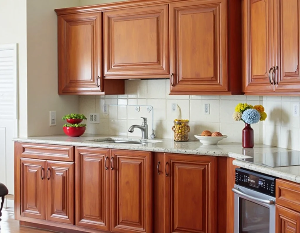 Match Cherry Color Kitchen Cabinets