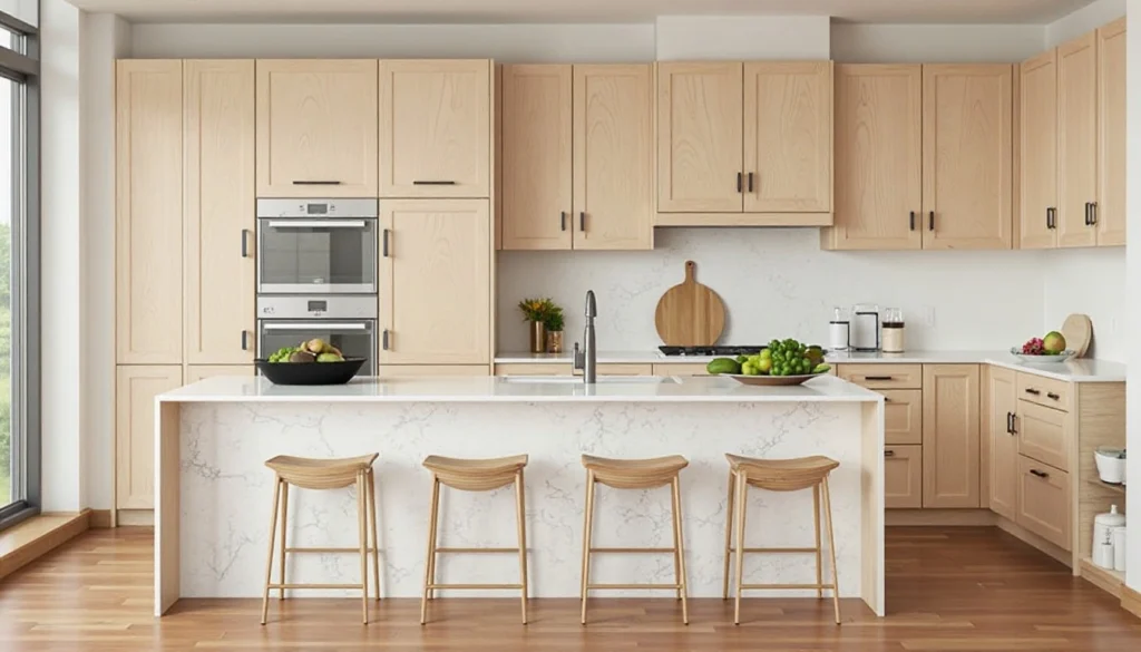 white oak shaker cabinets
