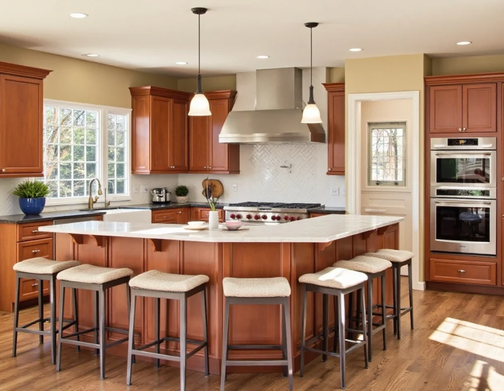 Match Cherry Color Kitchen Cabinets