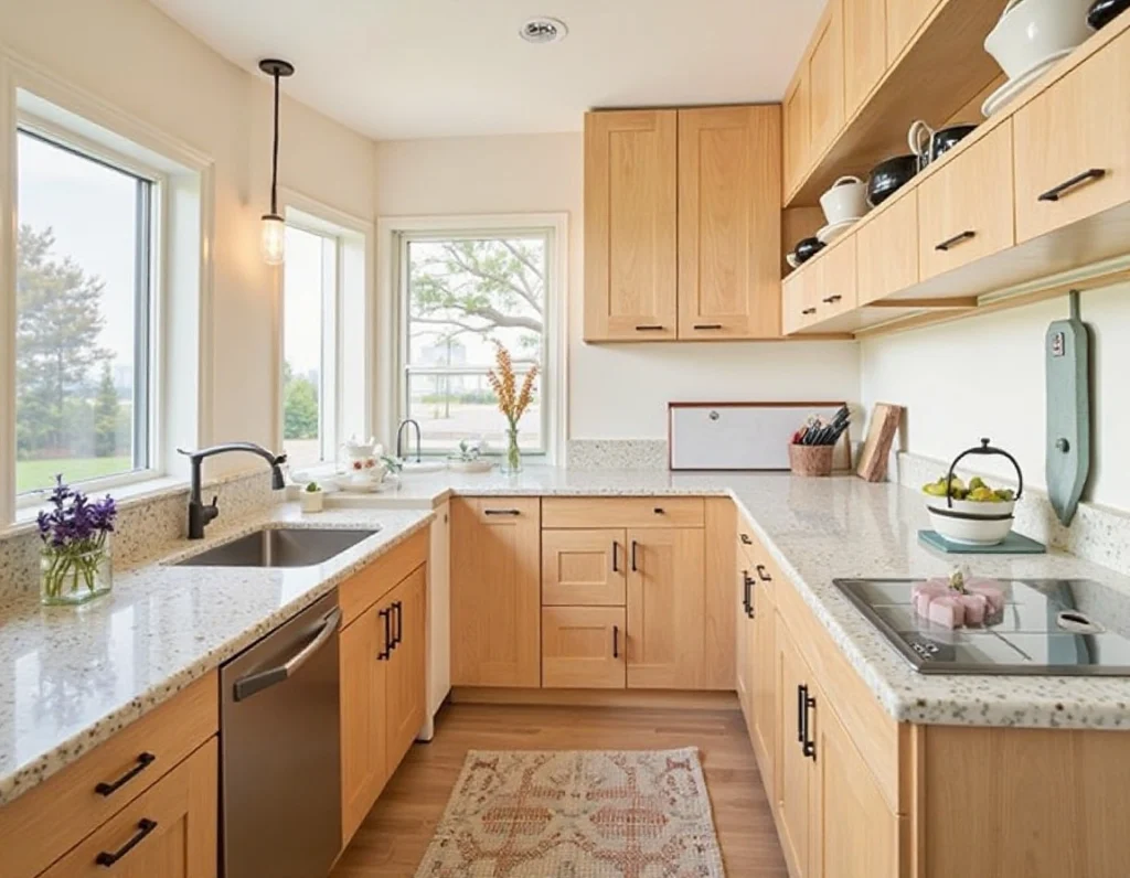 Warm Wood Kitchen Cabinets