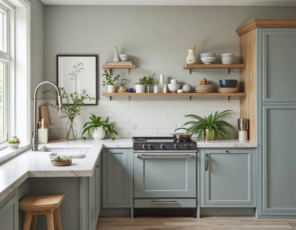 kitchen colors with light brown cabinets