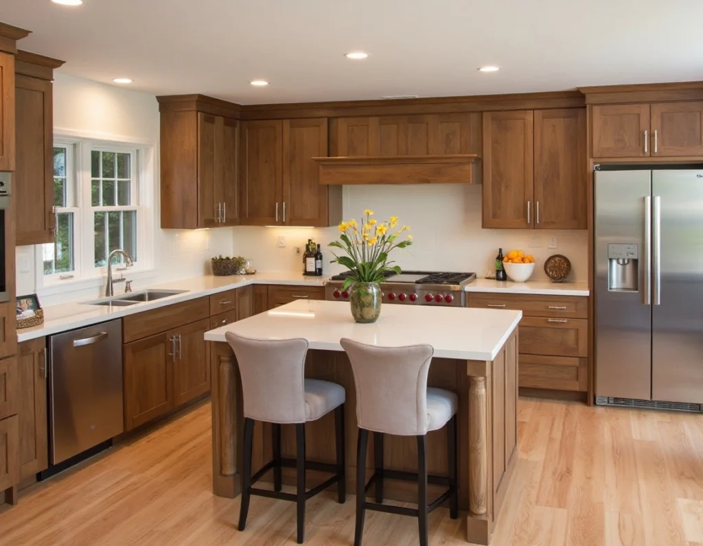 natural walnut kitchen cabinets a