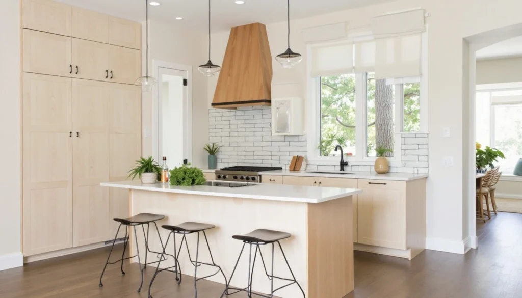 white oak shaker cabinets