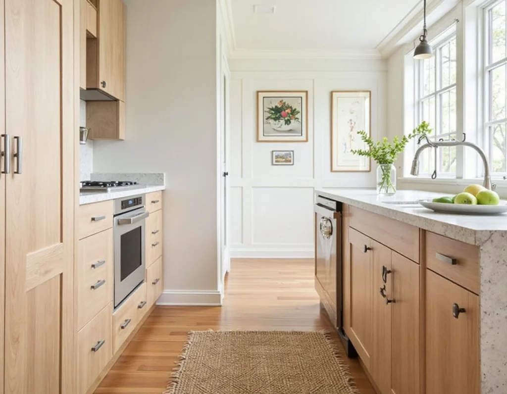 white oak shaker cabinets