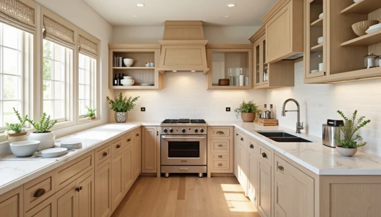 white oak shaker cabinets