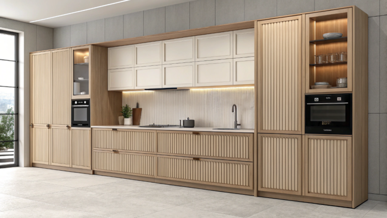 fluted kitchen cabinets design ideas 2025