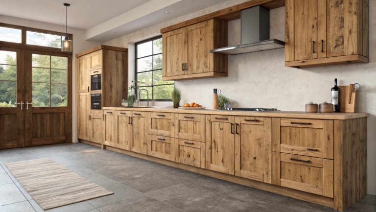 reclaimed wood kitchen cabinets