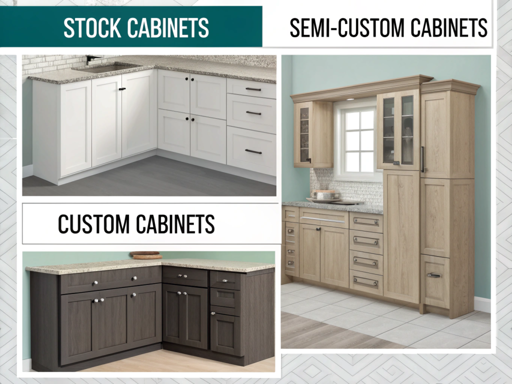 Stock, Semi-Custom, or Custom Cabinets? Here’s What They Really Mean (and When Each One Makes Sense)