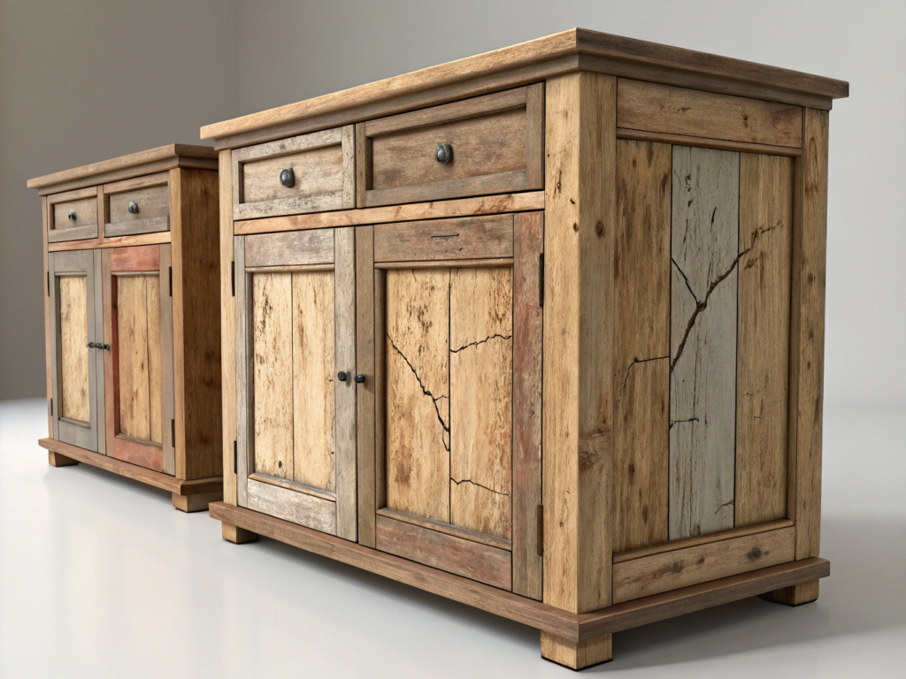 reclaimed wood kitchen cabinets