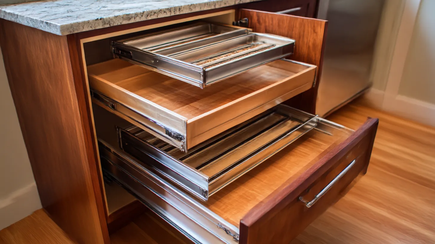 Cabinet pull-out shelves