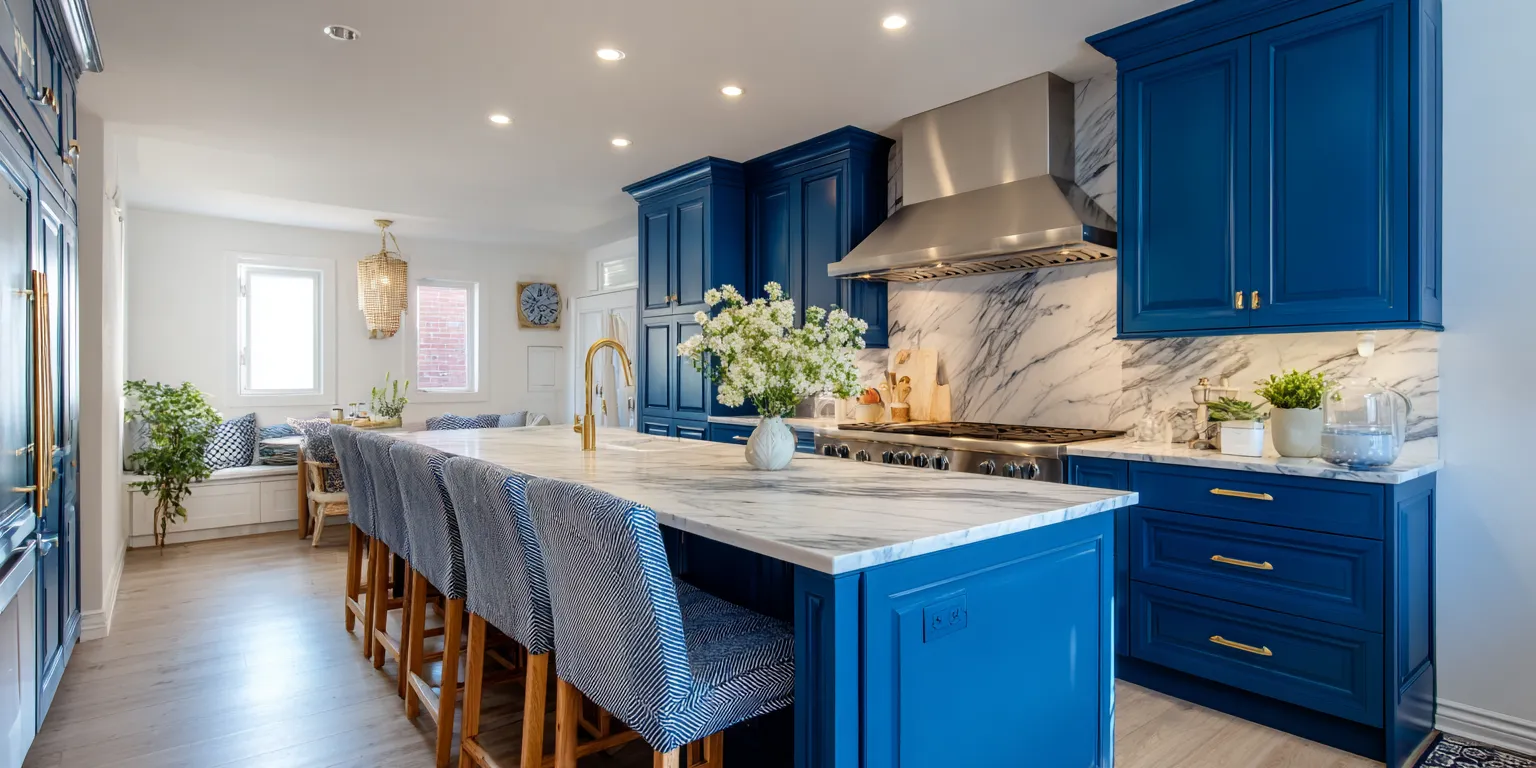 Blue Kitchen Cabinets