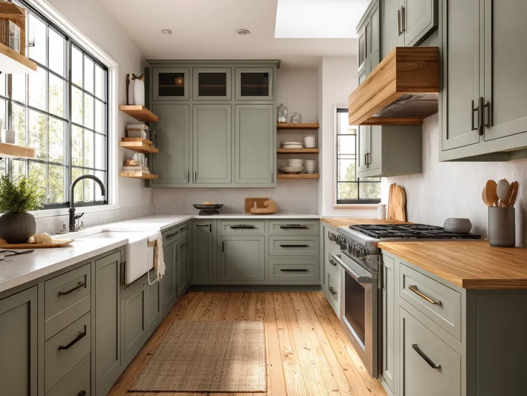 gray kitchen cabinets