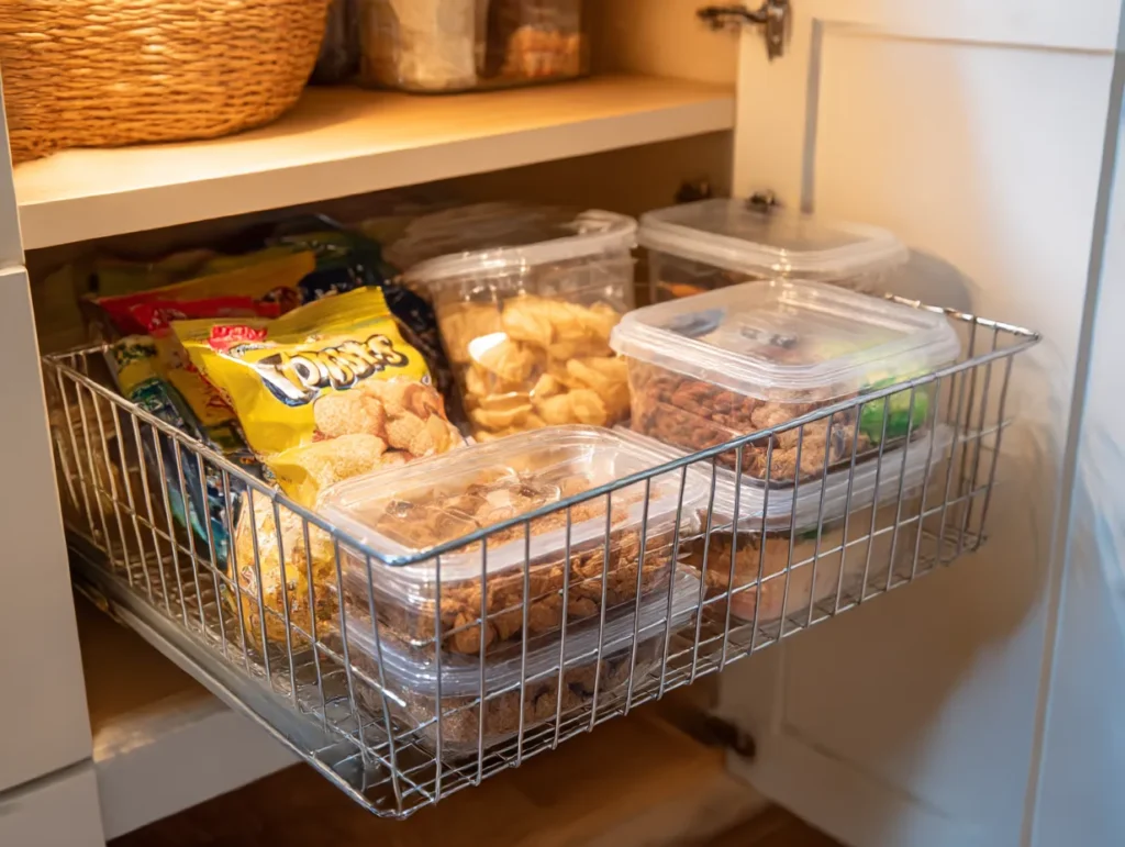 Cabinet pull-out shelves