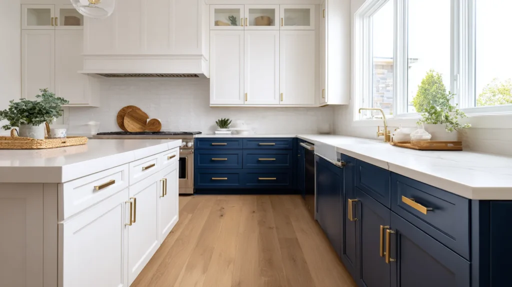 Two tone kitchen cabinets