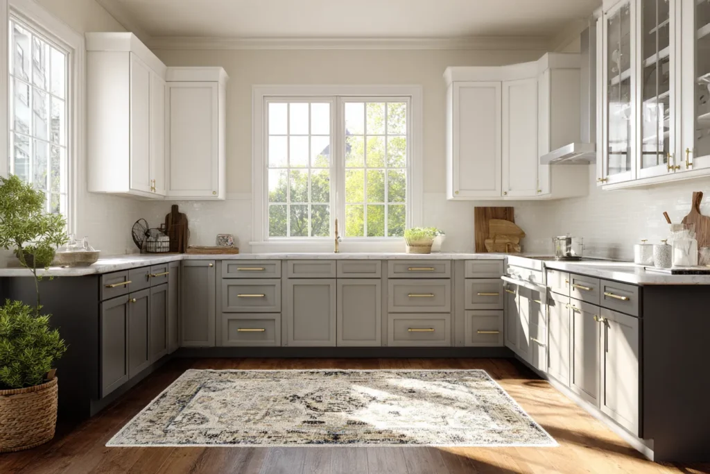 Two tone kitchen cabinets