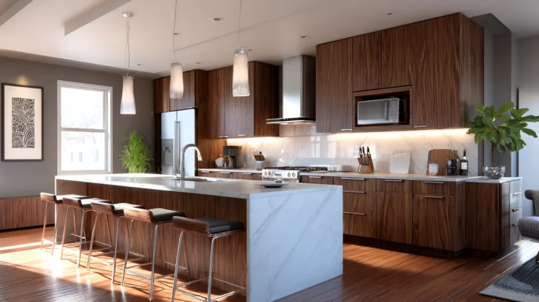 walnut cabinets