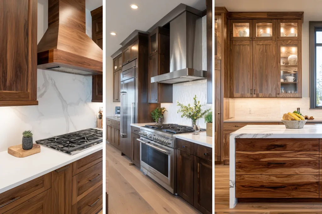walnut cabinets