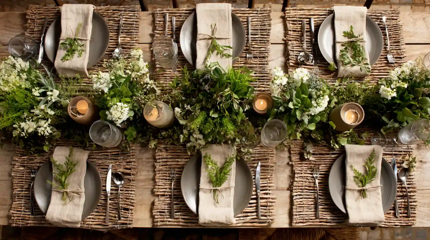 fun natural table settings