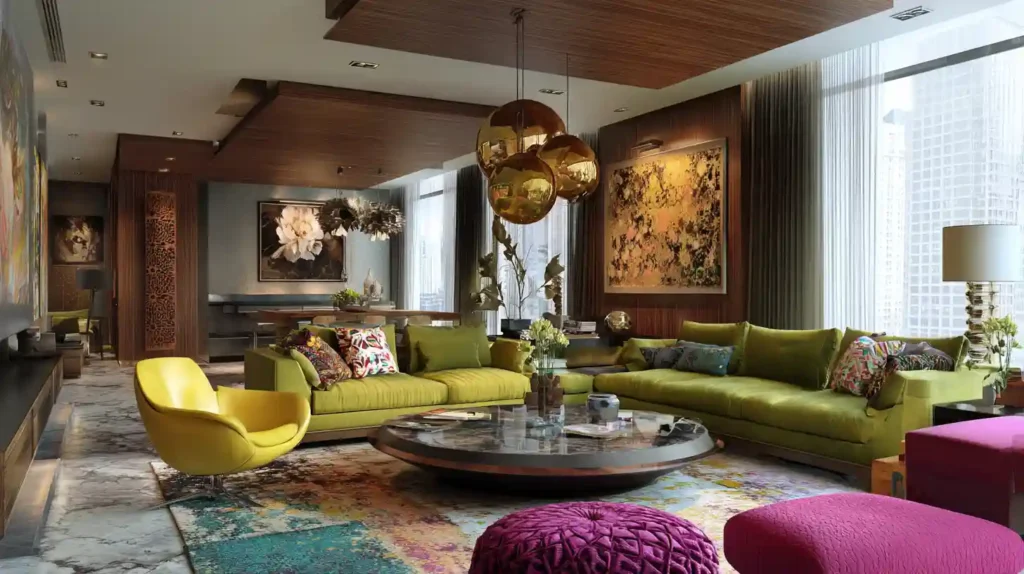 Modern Living Room Designs Built Around Color, Furniture, and Texture