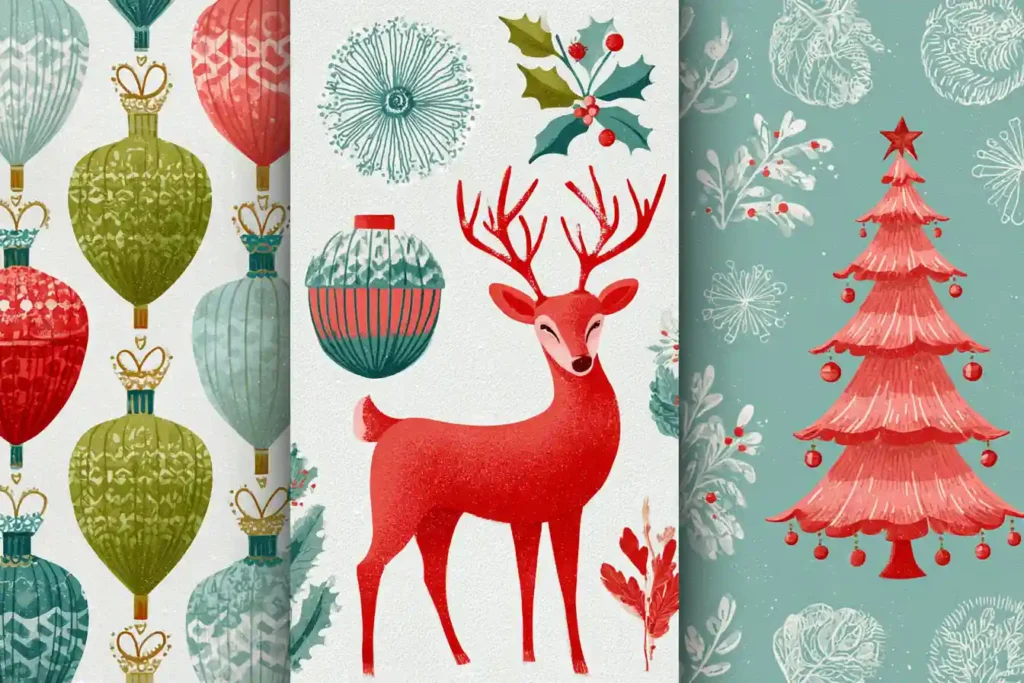 Retro Christmas Wallpaper Inspiration for Pinterest-Friendly Projects