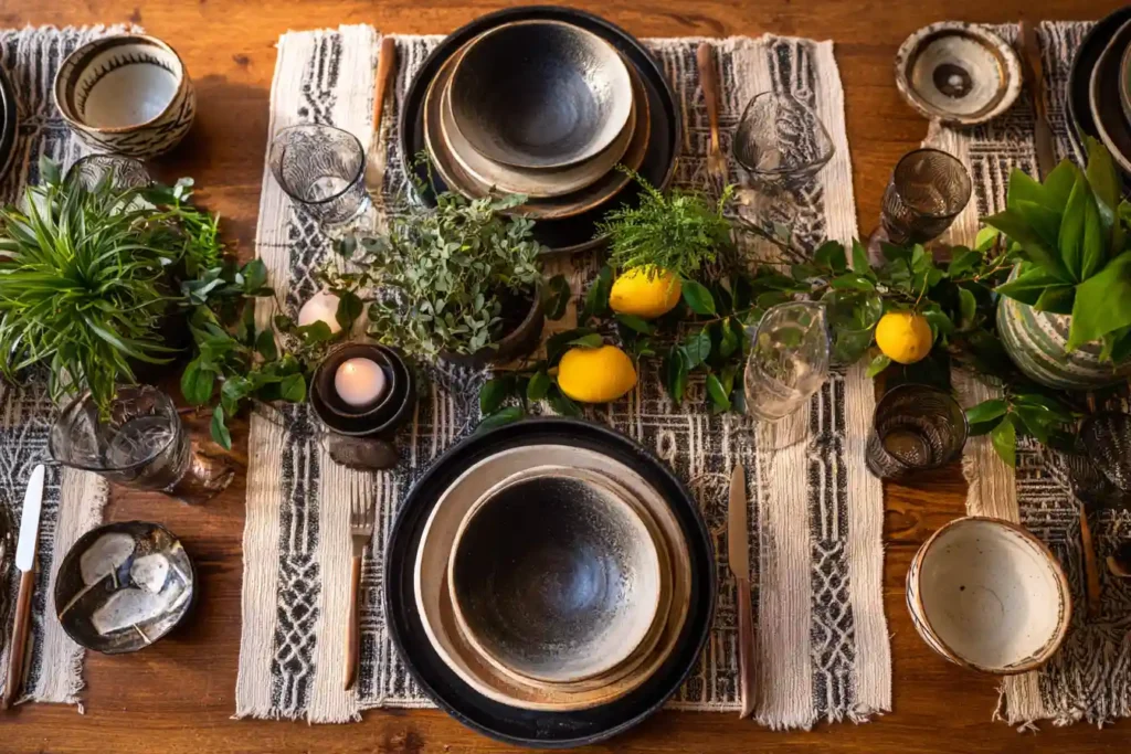 fun natural table settings