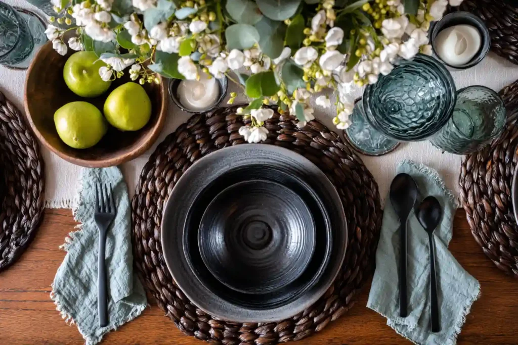 fun natural table settings