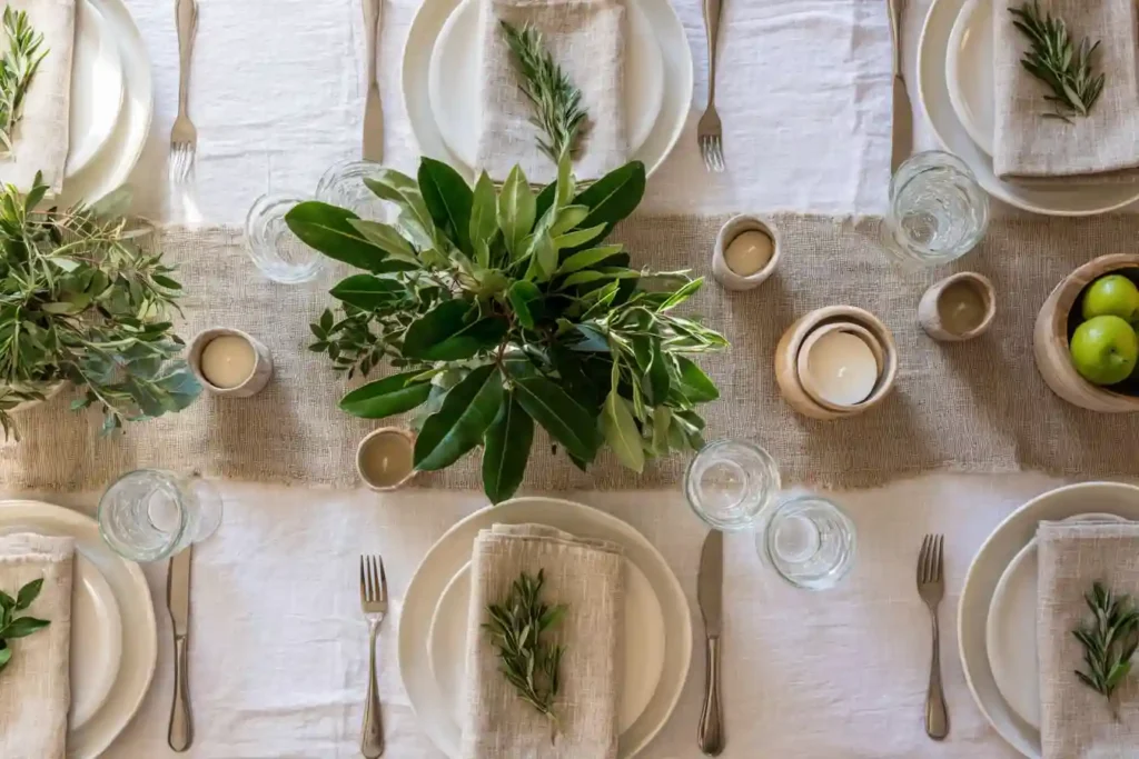 fun natural table settings