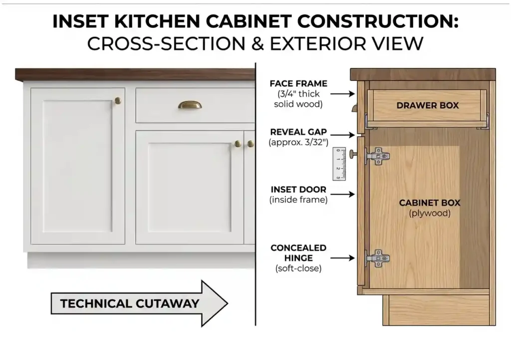 What Are Inset Kitchen Cabinets?