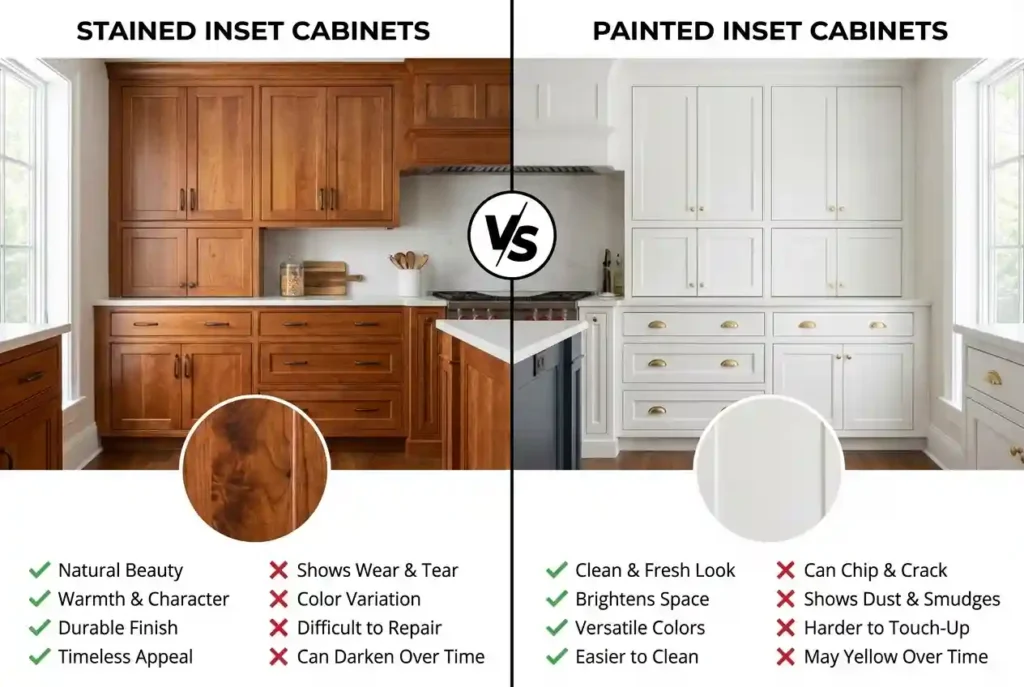 Stained vs. Painted Finishes: Pros and Cons for Inset Doors