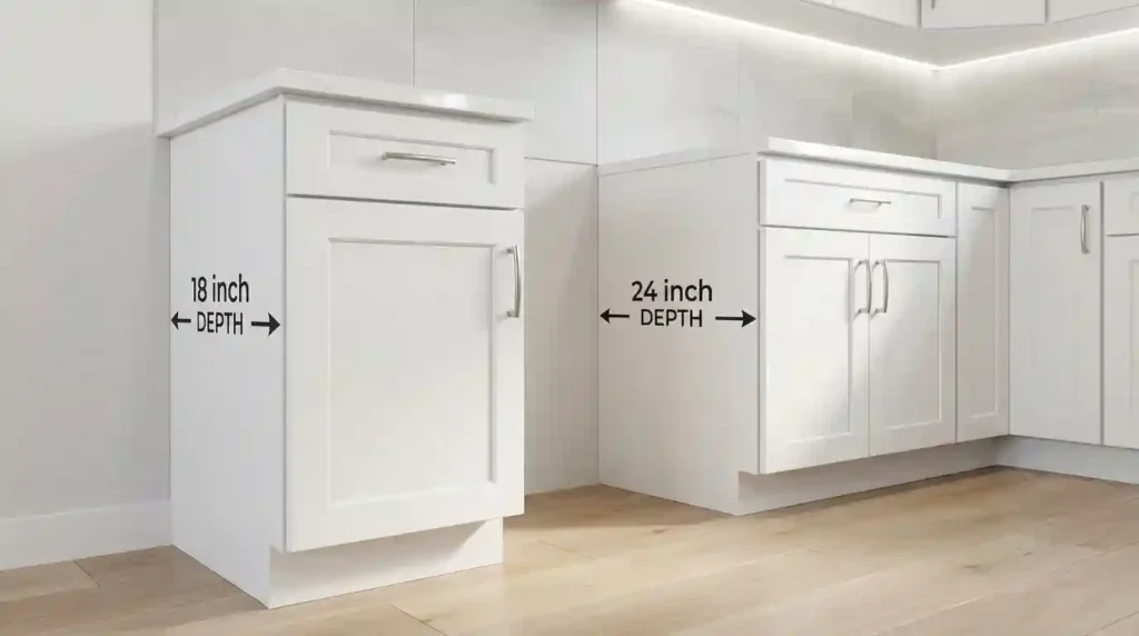 18 inch deep base cabinets